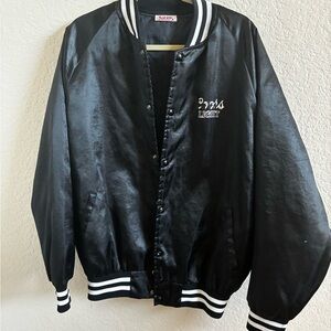 Coors light silver bullet Black Satin Bomber Jacket